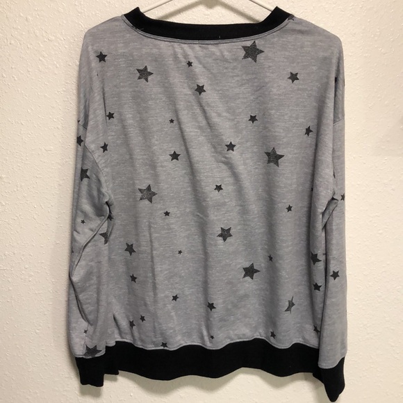 Splendid Women’s Jersey Crew Neck Long Sleeve Star Lounge Top Size XL - Picture 4 of 4
